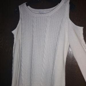 White sweater top